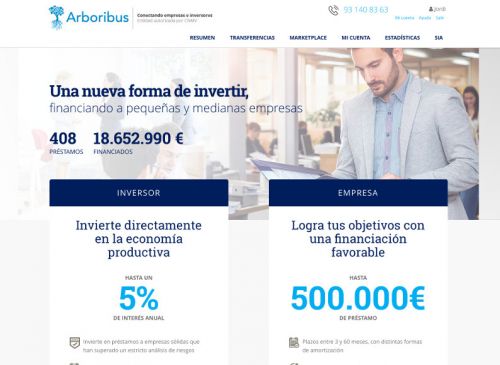 Arboribus, Plataforma de crowdlending