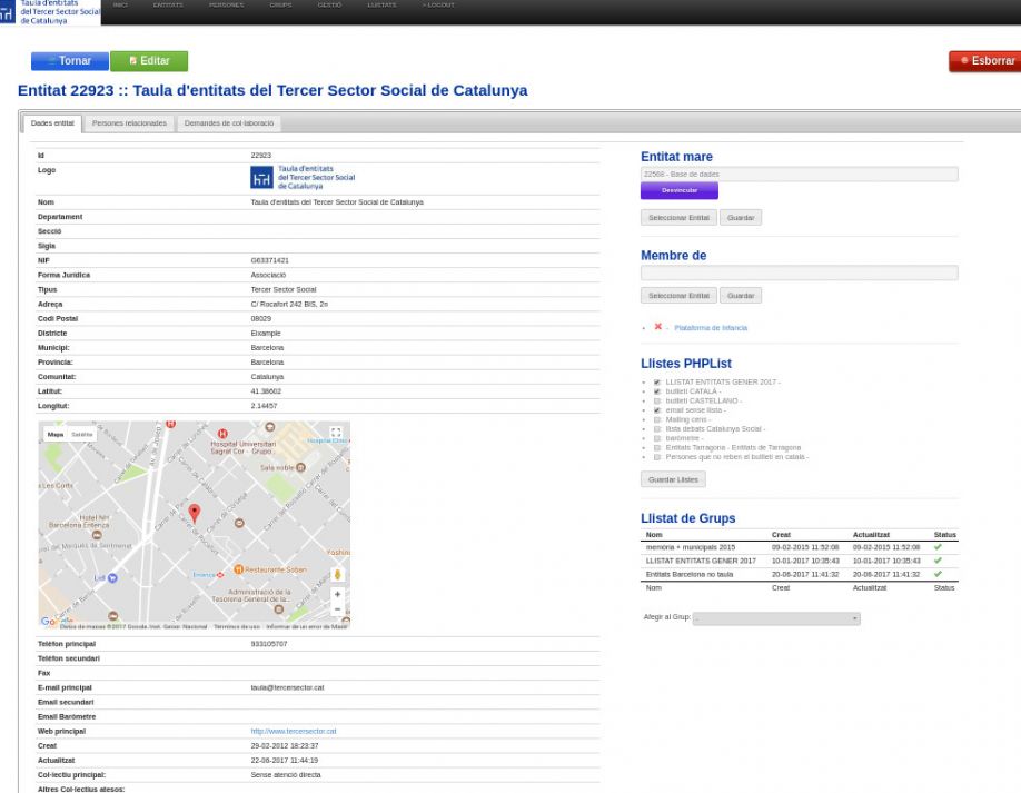 Tercer sector, desarrollo intranet CRM