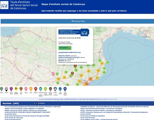 Tercer sector, Visualización Mapa interactivo